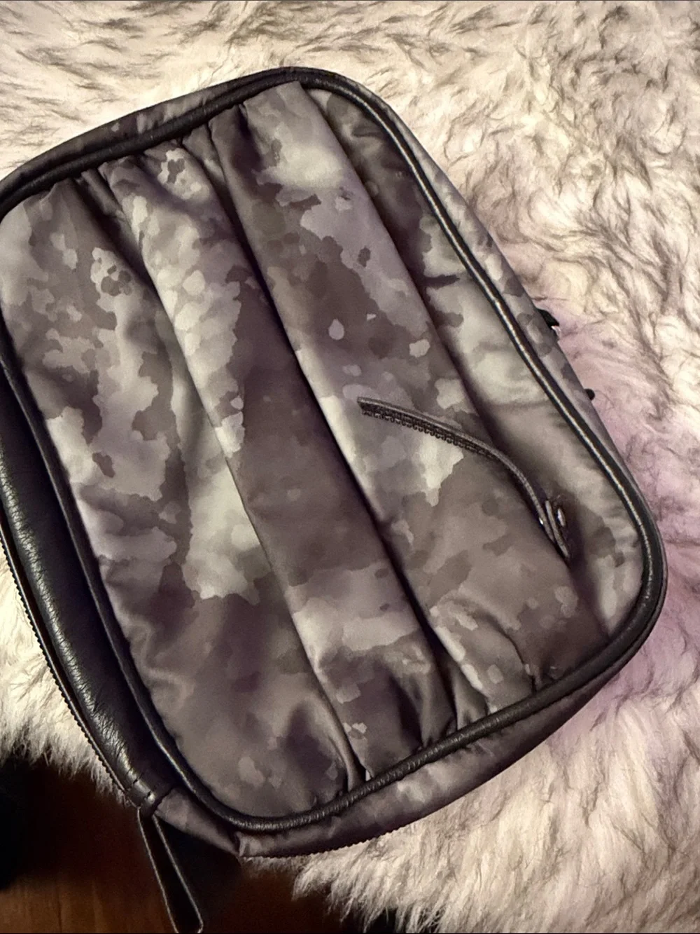 lululemon athletica Black Gray Camo Toiletry Pouch